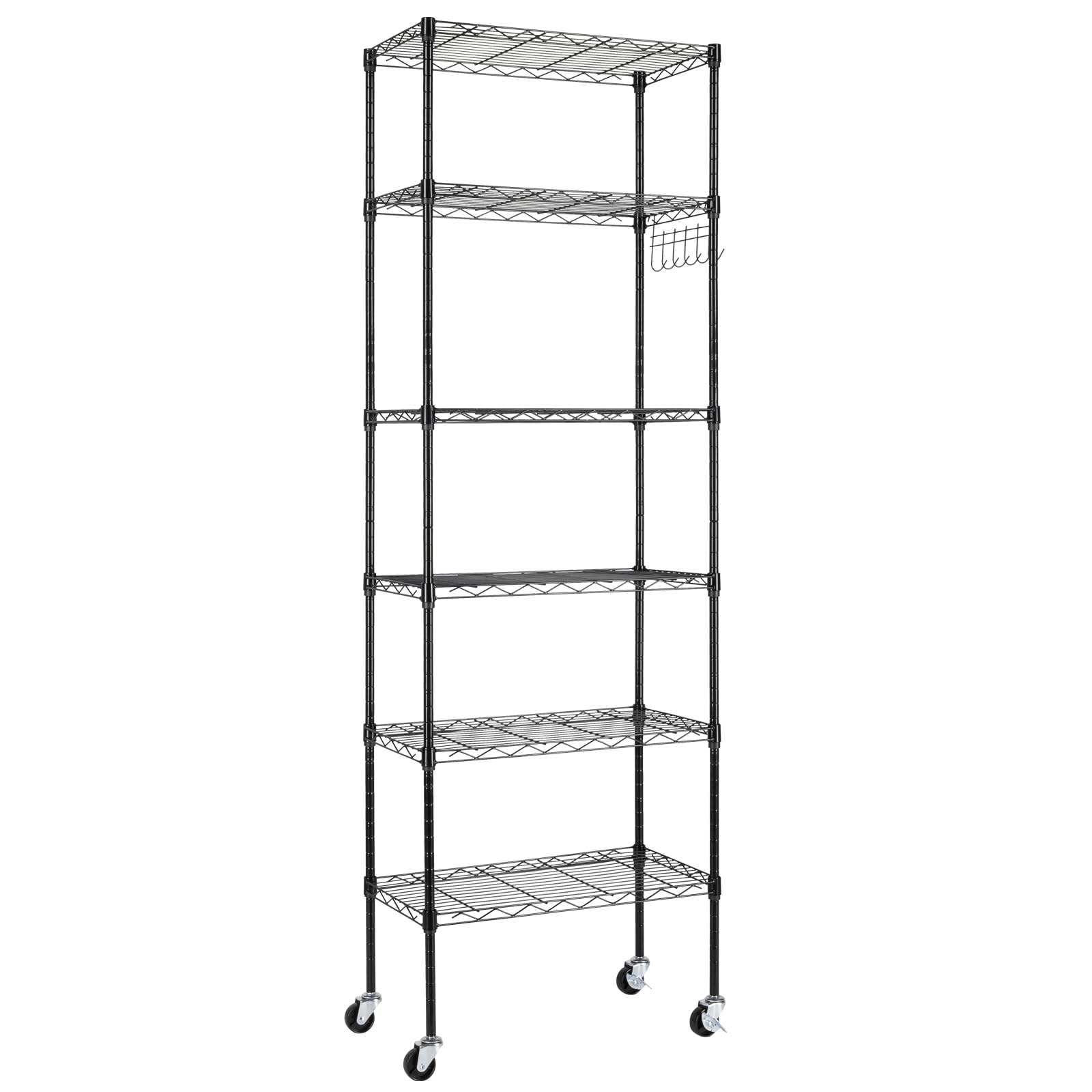 leadzm étagère à roulettes 6 tablettes