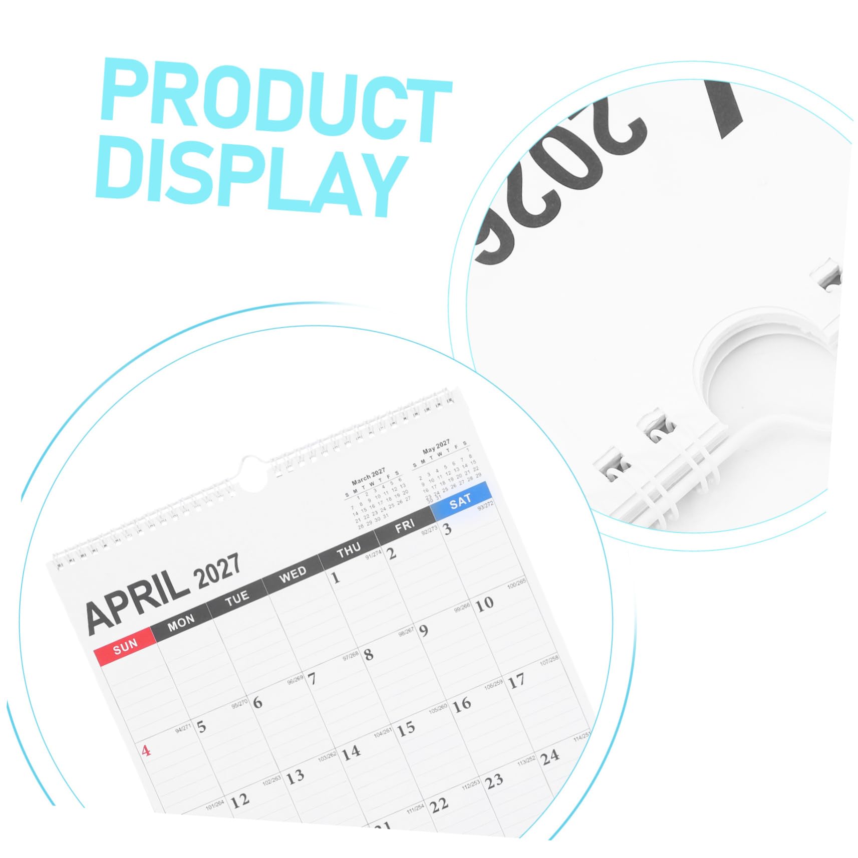 5 Stück Wandkalender Monate Englischer Monatsplaner mit Jahresübersicht Modernes Design Tägliche Terminplanung für Büro Schule und Zuhause Effiziente Zeitverwaltung