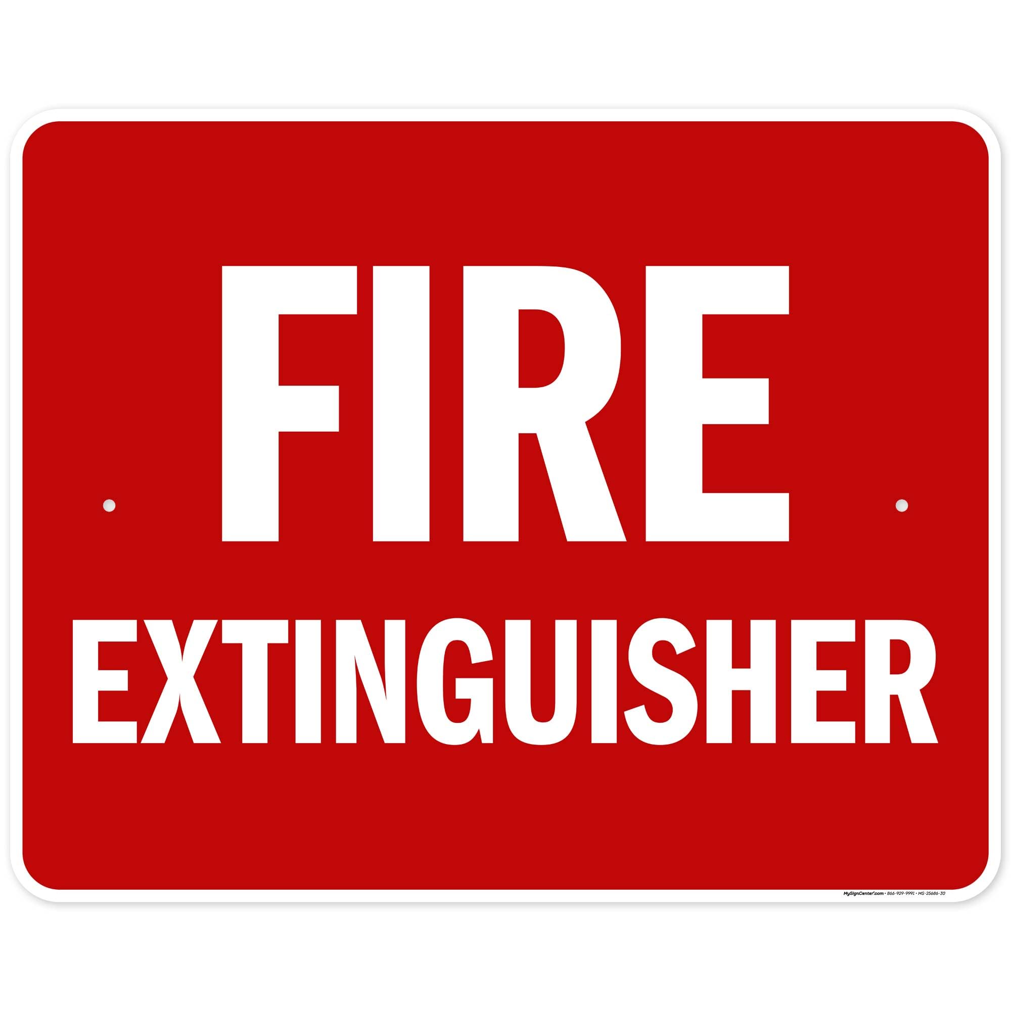 Fire Extinguisher Red Sign, 24x30 Inches, Rust Free .063 Aluminum, Fade Resistant, Made in USA by My Sign Center