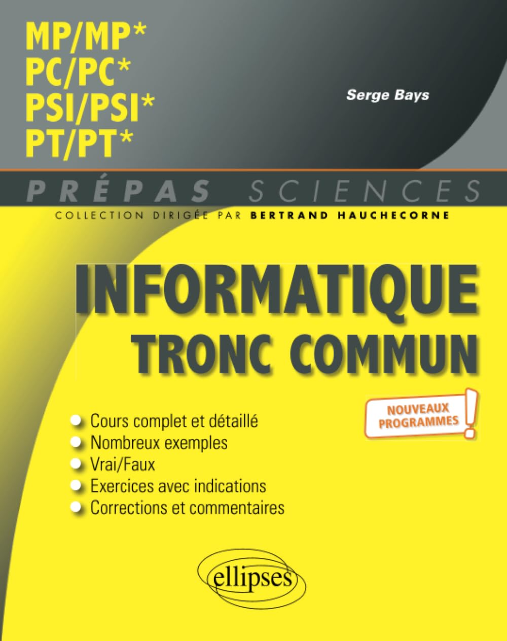 Informatique tronc commun - MP - PC - PSI - PT - Programme 2022