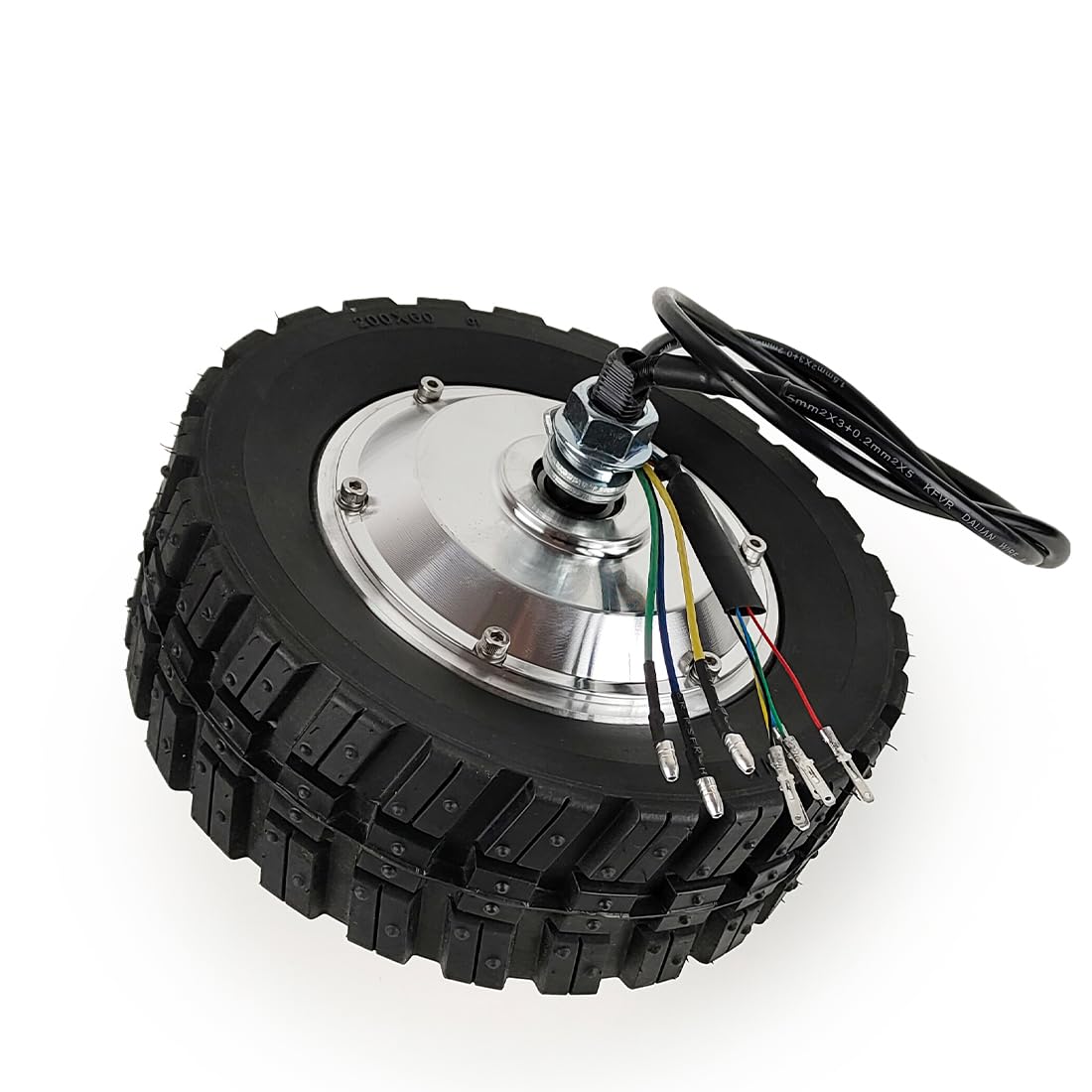 L-faster Dual Drive 8inch Hub Gear Motor Wheel for DIY Portable Platform Cart Transport Hand Truck Trolly (Thumb Throttle)