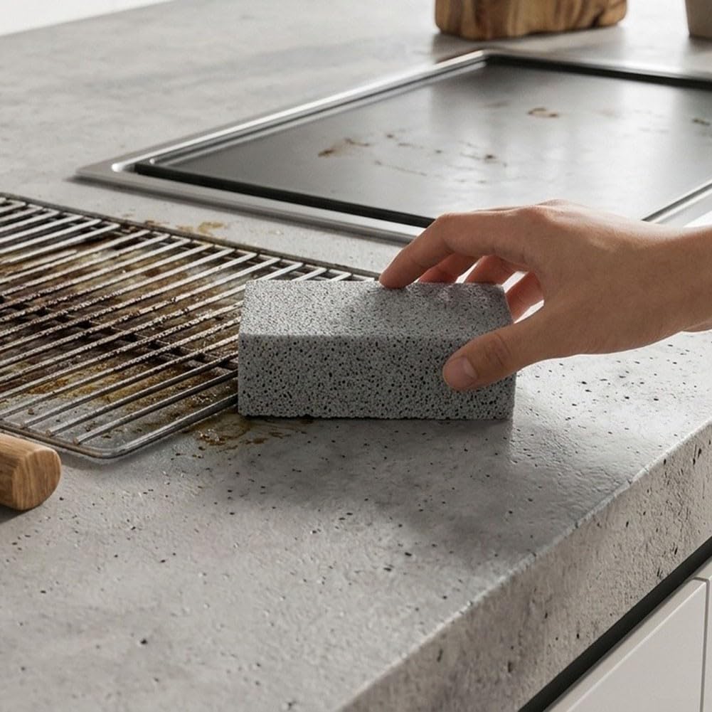 Pietra Pomice Espanso per Barbecue per sicura Pietra Pomice Espanso(Blue) | Rimuove grasso e ruggine, azione rapida post-cottura, per sicura per alimenti, per ideale per ghisa