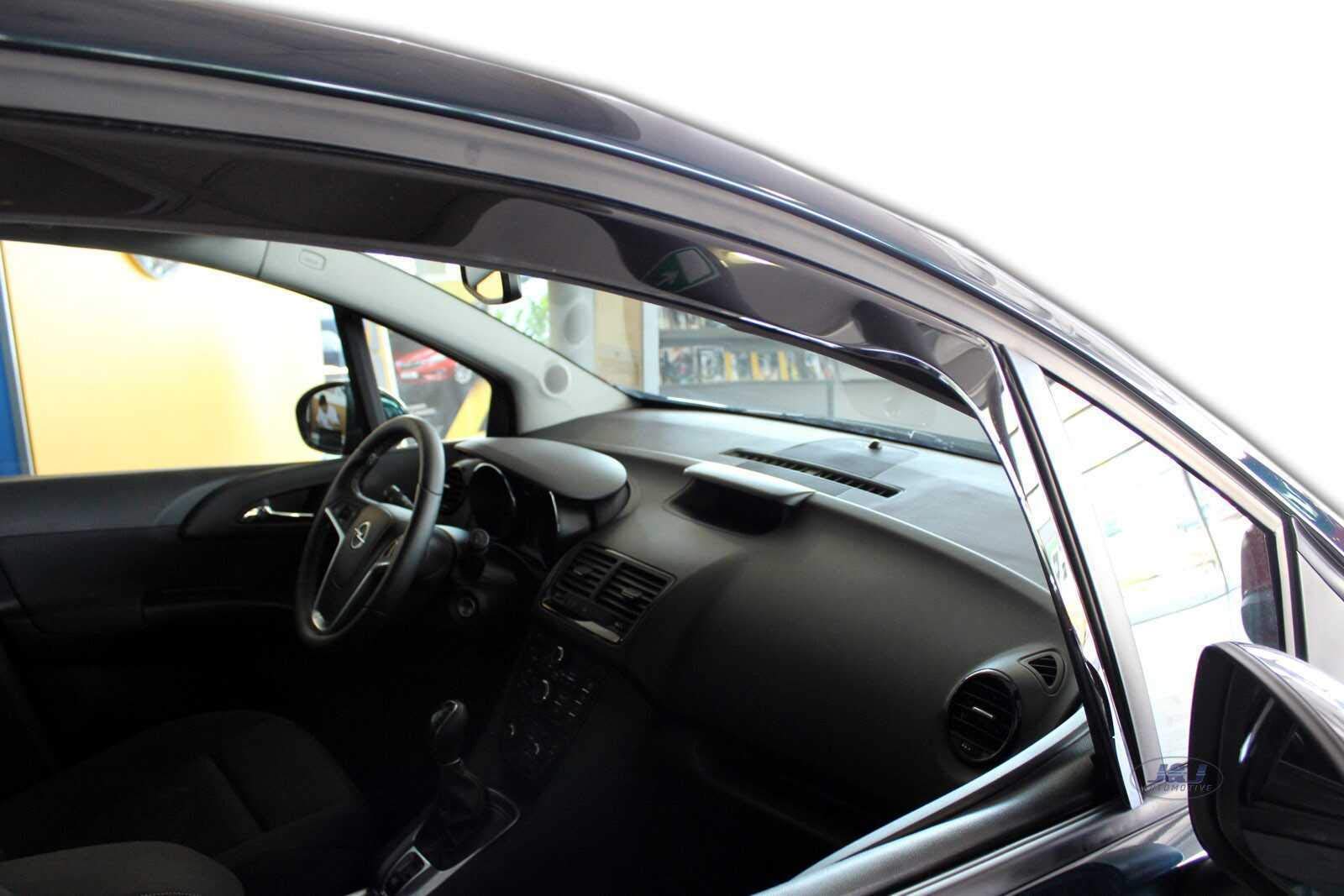 J&J AUTOMOTIVE Windabweiser passend für Opel Meriva 5-Türer 2010-2017 4tlg, Heko Regenabweiser Vorne Hinten Getönt Dunkel Passform