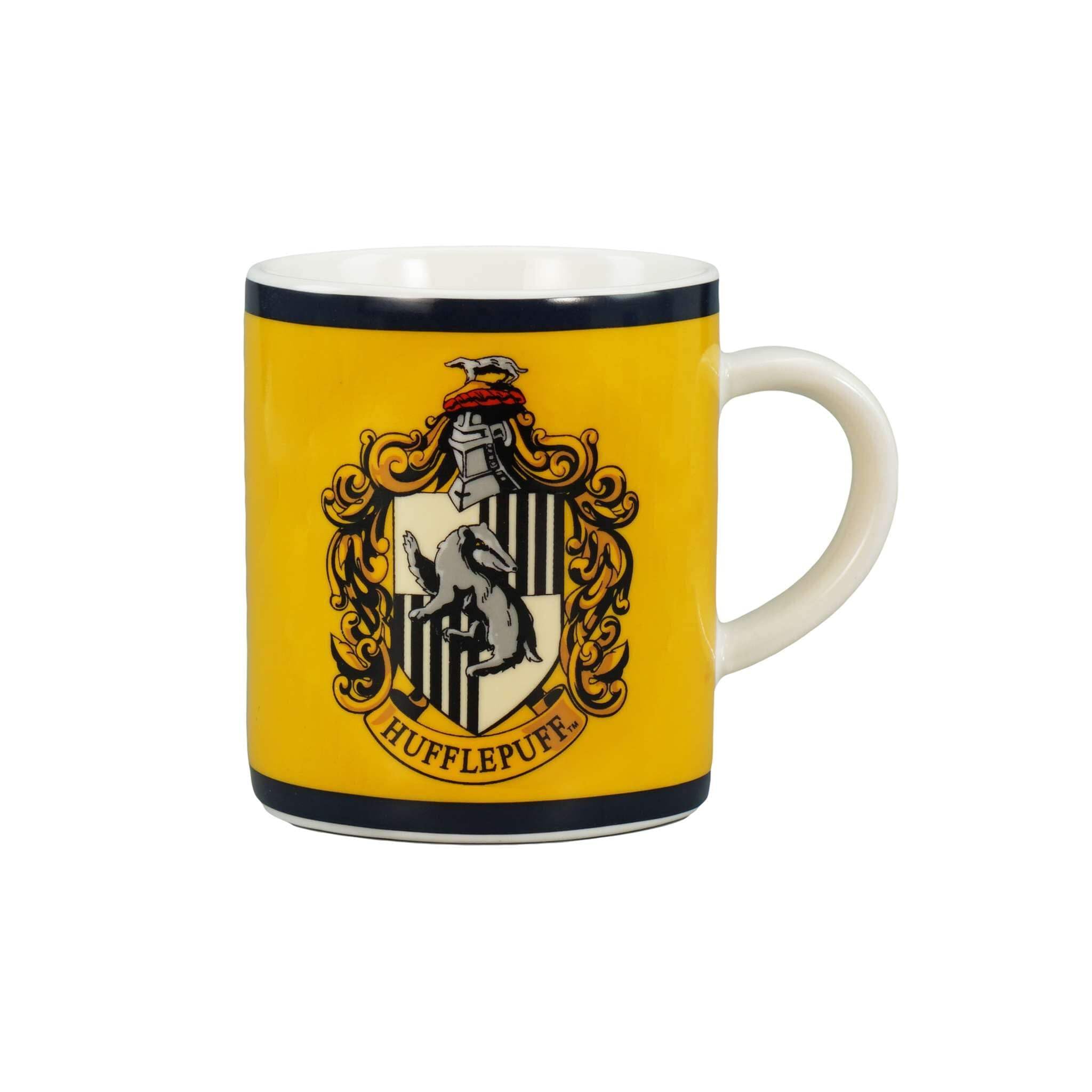 Half Moon Bay | Harry Potter | Hufflepuff | Hufflepuff Crest Stoneware Mini Mug 110ml | Official Merchandise | Espresso Cup