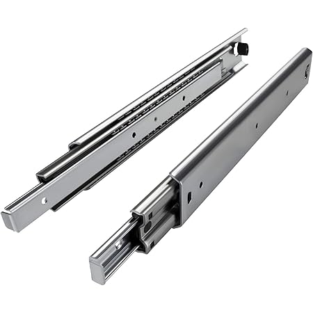 Jopassy Guide Per Cassetti 50 Cm, Portata 45 Kg, Con Guide A Sfera, 4 Paia (8 Pezzi), Per Cassetti, In Acciaio Zincato Forte, Guide Per Cassetti, Estese, Lunghezza 1000 Mm