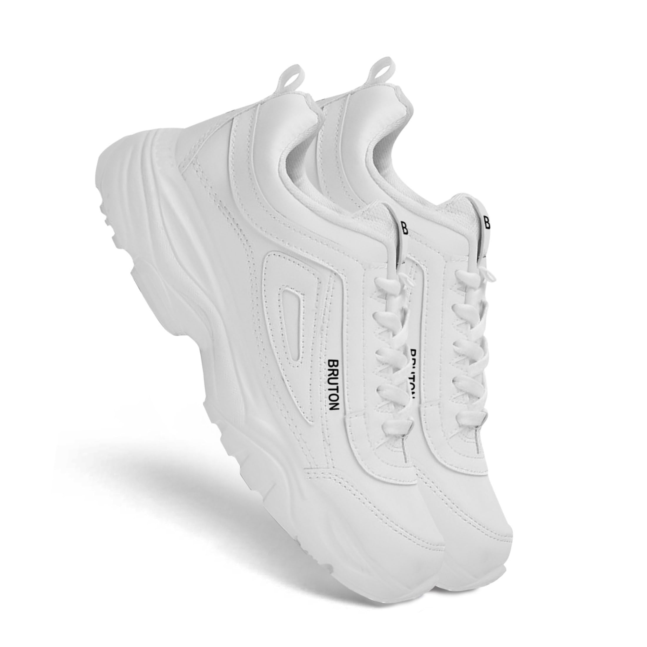 BRUTON EVA Lite Sport Shoes Running Shoes for Men- White