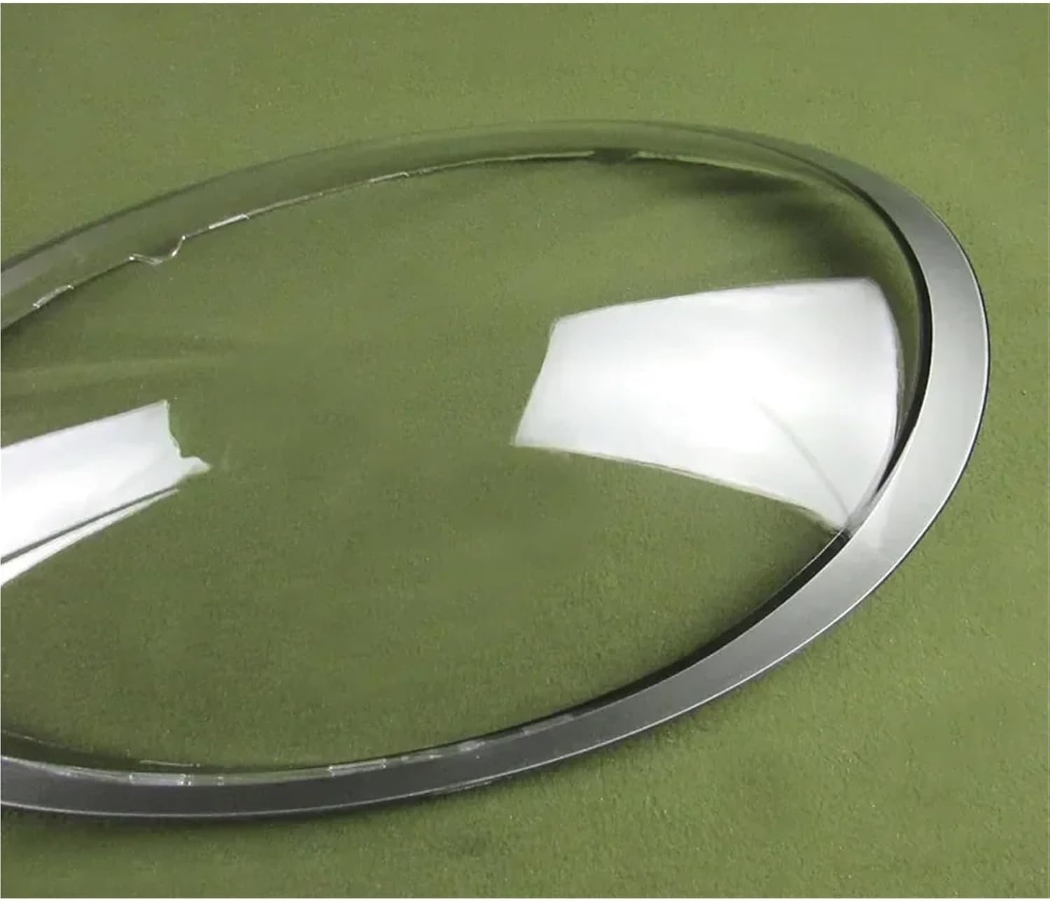 Grey Edge Transparent Lampshade Headlamp Cover Lamp Shell Headlight Shade Lens Silver(1PCS right side) Compatible For Porsche 911 991 2012-2018 (1PCS left side)