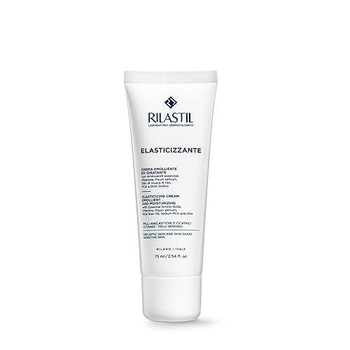 Rilastil Crema Viso e Corpo, Trattamento delle Cicatrici, Emolliente ed Idratante per Pelli Sensibili, Confezione da 75 ml