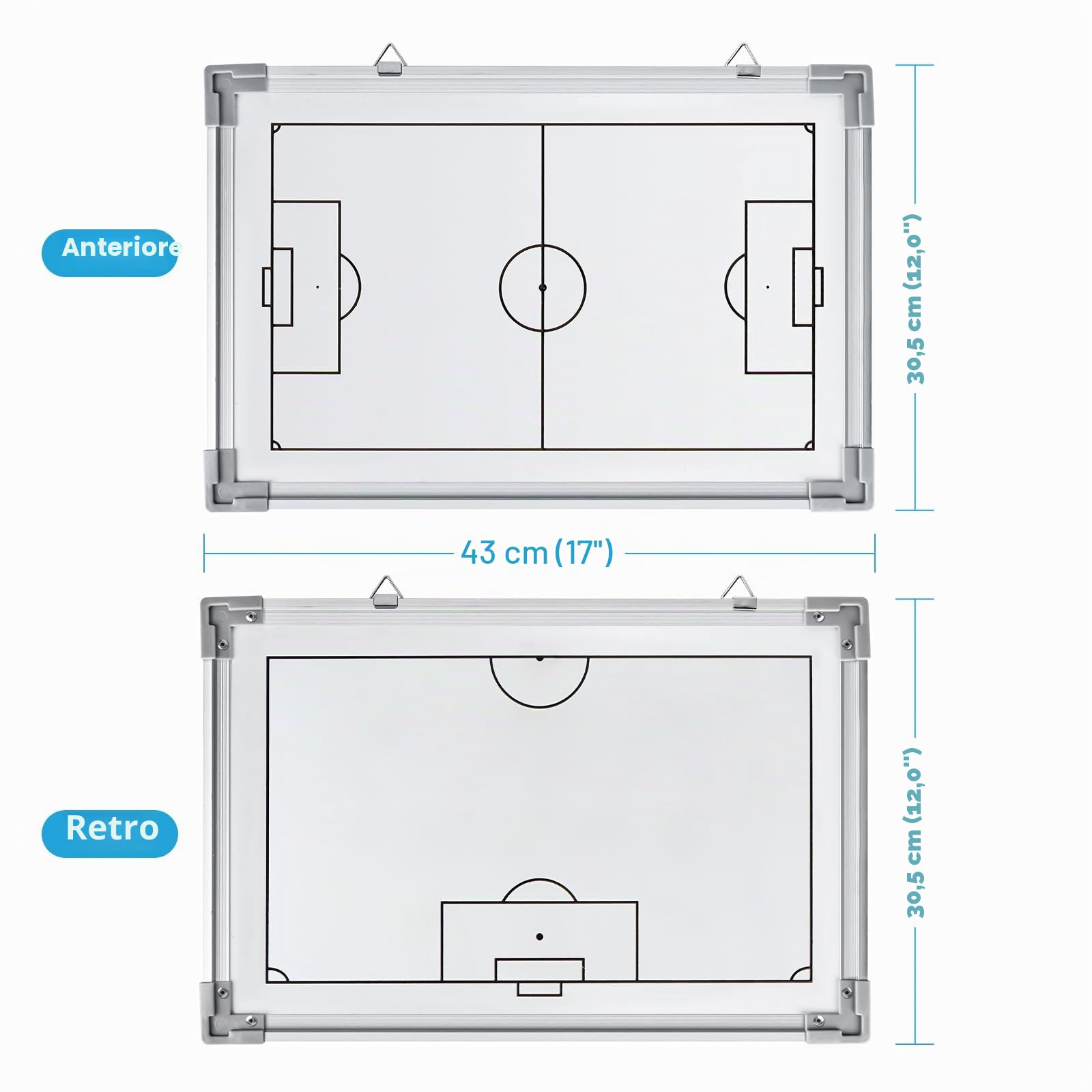 Cartella Tattica per Allenatore di Calcio, RoseFlower Lavagna Magnetica Calcio Attrezzatura da allenamento con Penne, Gomma, Spazzola - Coach board per Organizzazione Giocatori Tattiche e Strategie #4
