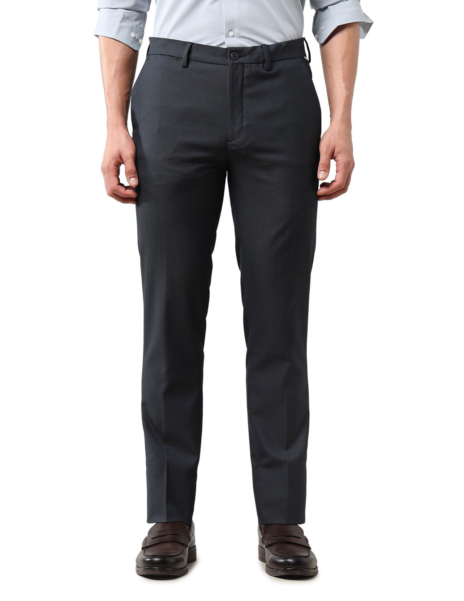 arrow Newyork Men's Mid Rise Autoflex Polyester Trousers-picture-55