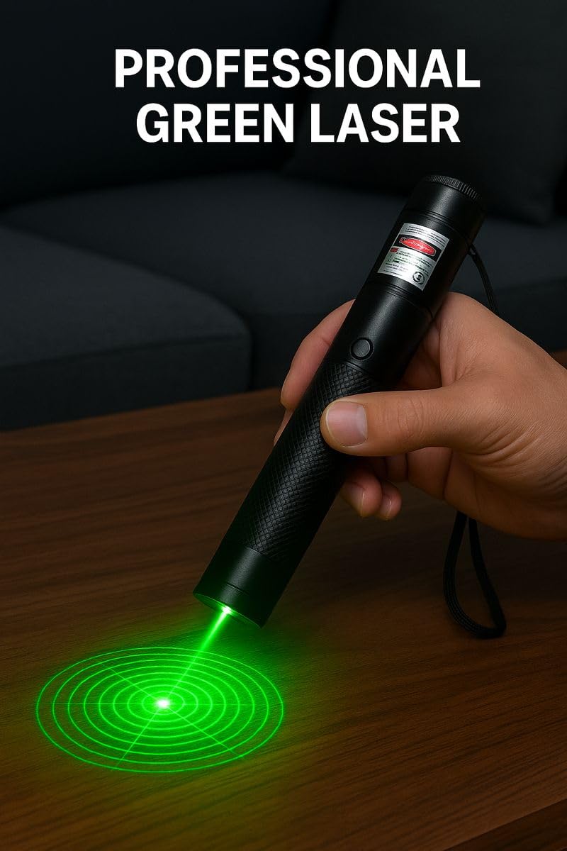 KAVIH High Power USB-Rechargeable Green Laser Pointer for Presentation, Teaching & Outdoor Use | Long Range Laser Pen for Astronomy, Office Meetings & Cat Play 3