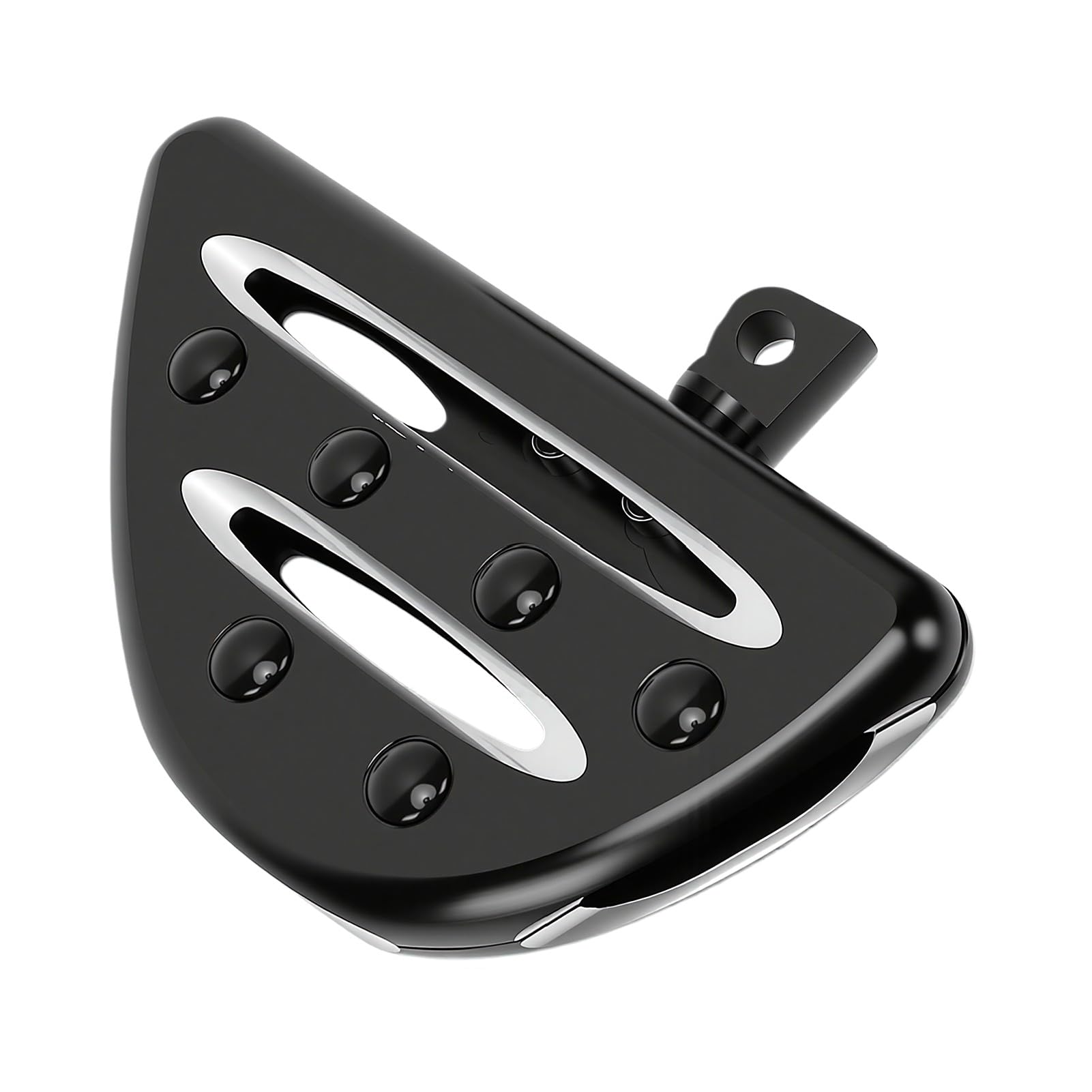 AMONIDA Motorcycle Passenger Footboard, Metal Construction (BLACK)