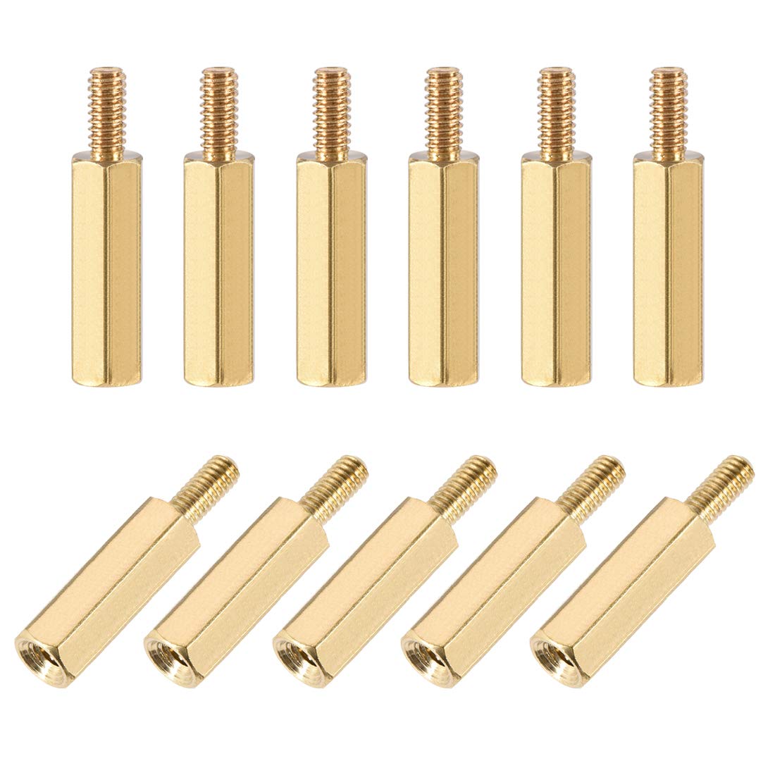 uxcell M2.5x15mm+6mm Male-Female Brass Hex PCB Motherboard Spacer Standoff for FPV Drone Quadcopter, Computer & Circuit Board 20pcs
