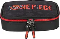 Estojo escolar masculino juvenil one piece Luxcel (VERMELHA)