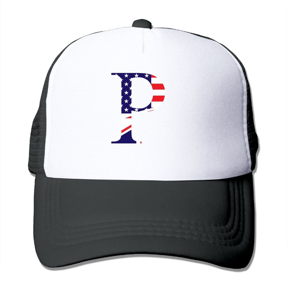 ACFUNEJRQ USA Flag Logo P Summer Large Foam Mesh Cap Mesh Eye Adjustable Rear Hat-9 Colors