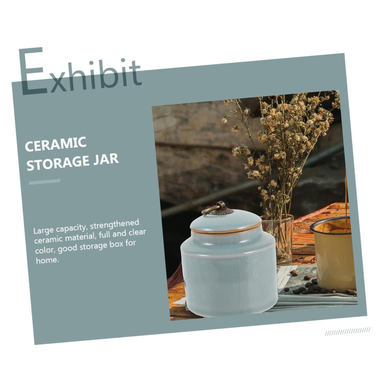 Set 2 Barattoli in Ceramica per Stoccaggio Alimenti Chiusura Ermetica Capacità Grande Facili da Pulire per Caffè e Dispensa