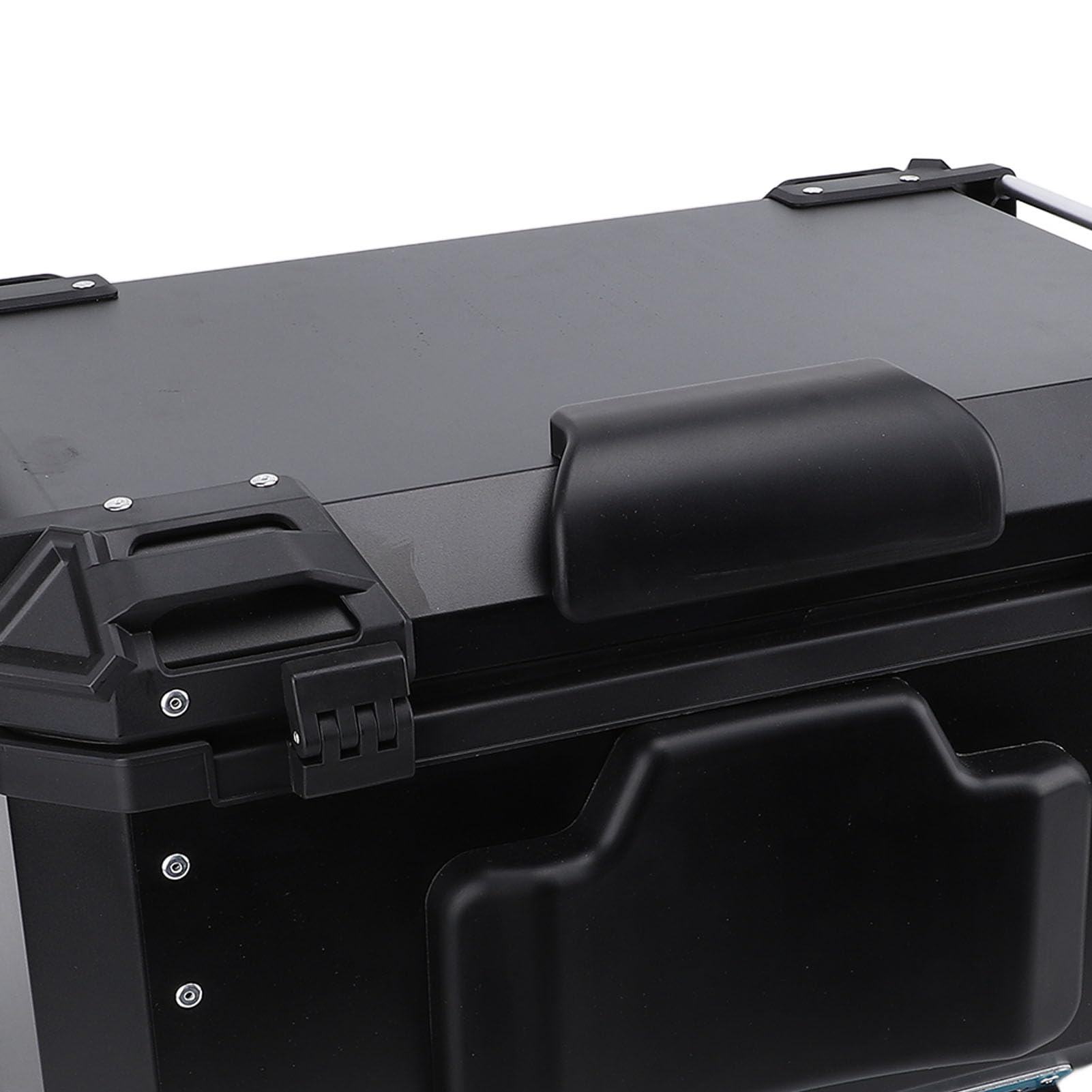 Kufer Motocyklowy 65L, Wodoszczelny z Zamkiem, do Motocykla (BLACK) | Trwały stop aluminium, duża pojemność, wyjmowana podszewka, konstrukcja pyłoszczelna, naklejka odblaskowa