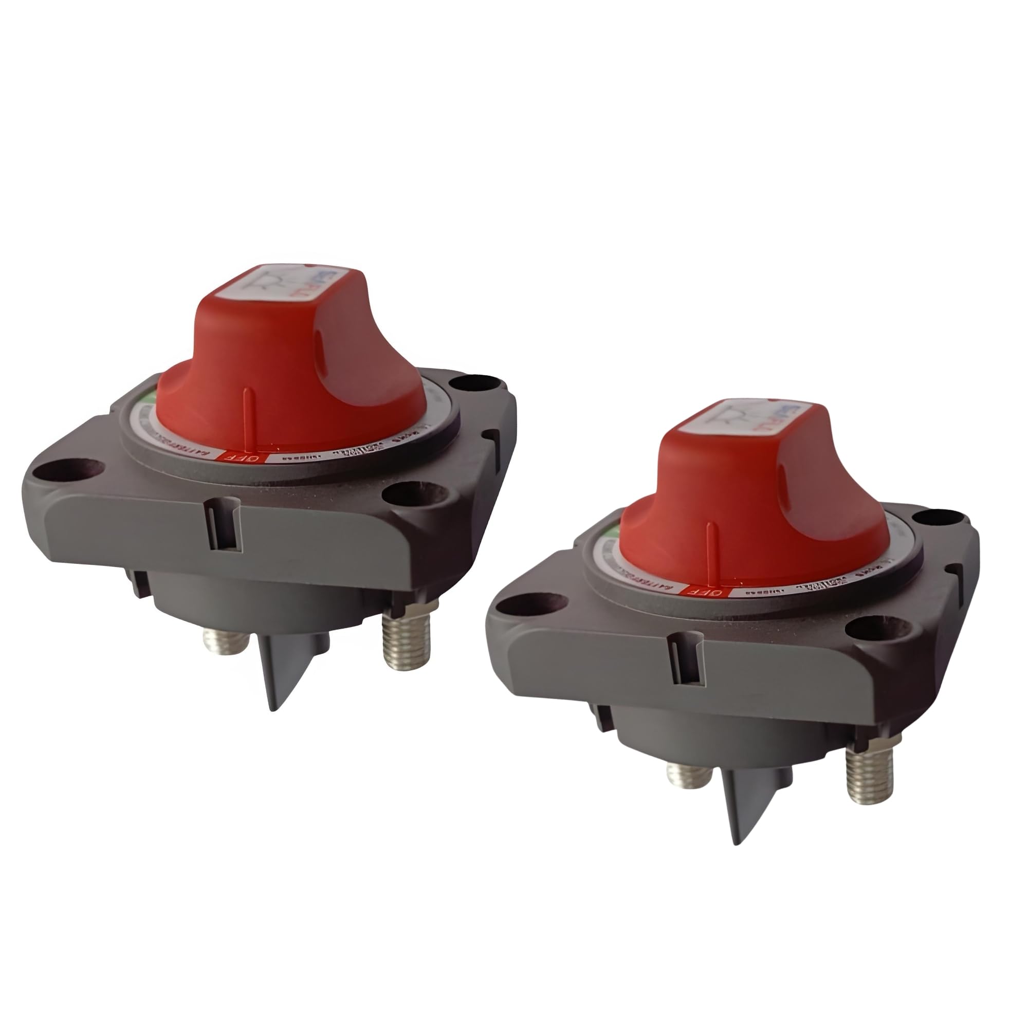 SEAFLO 300A Battery Disconnect Switch –12V/24V/48V Heavy-Duty Isolator Switch, Single Circuit ON/Off, IP66 Waterproof, Auto, Marine, Boat, RV, Car, ATV, CE & RoHS Certified (On/Off w/No-Cover|2-Pack)