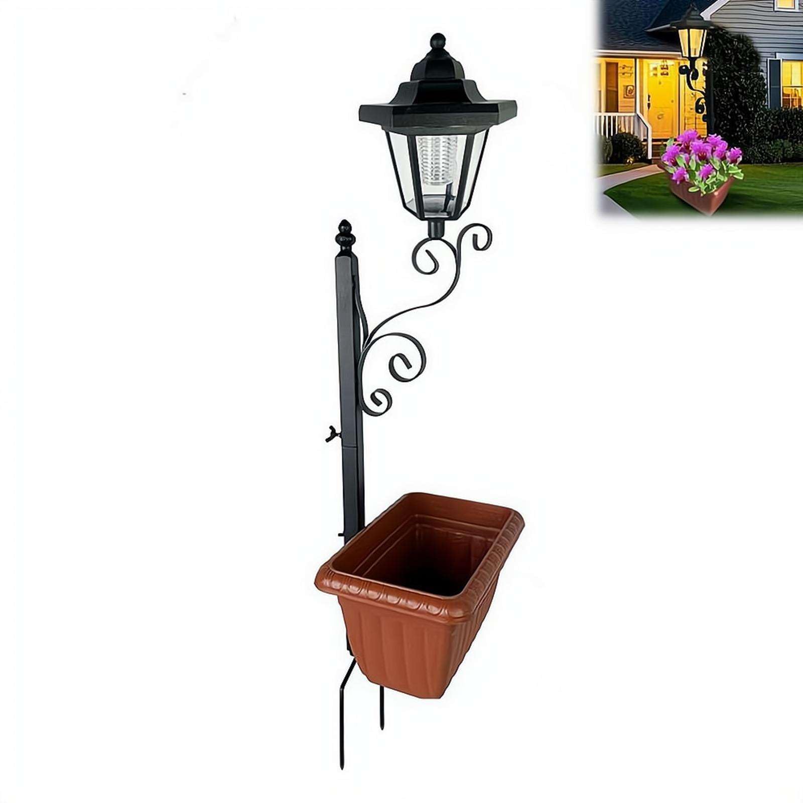 Pots de fleurs d'extérieur lumineux résolvant l'éclairage de la porte arrière