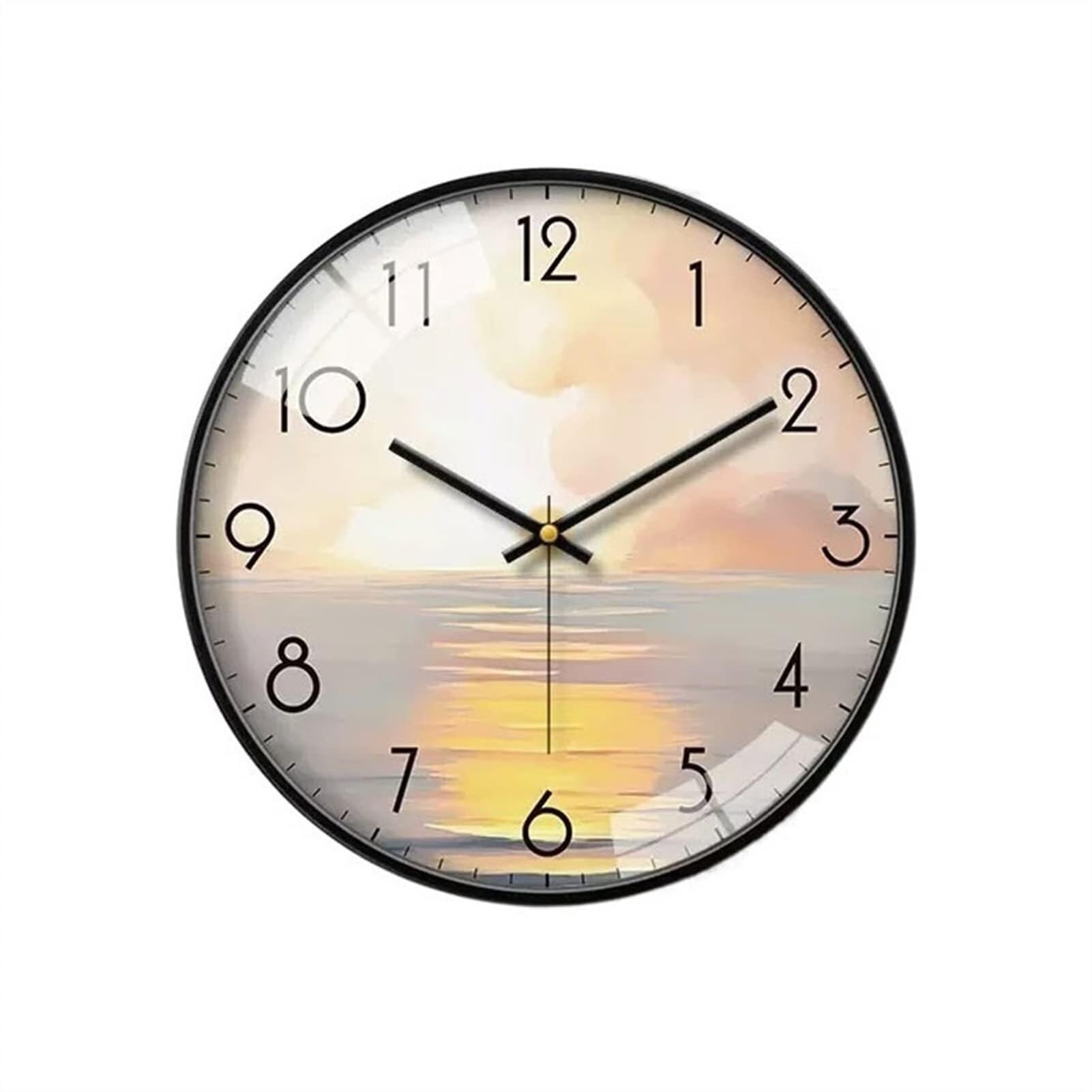 Horloge murale silencieuse haut de gamme avec cadran épuré circulaire