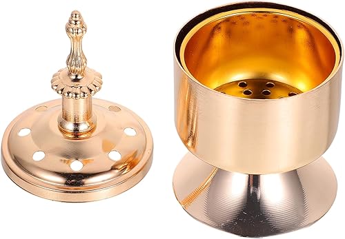 DECHOUS Quemador de incienso de metal Horno de aroma Buda Incensario Bakhoor Quemador de incienso Estufa de incienso de estilo exótico Conos de disponible en Yaxa El Salvador