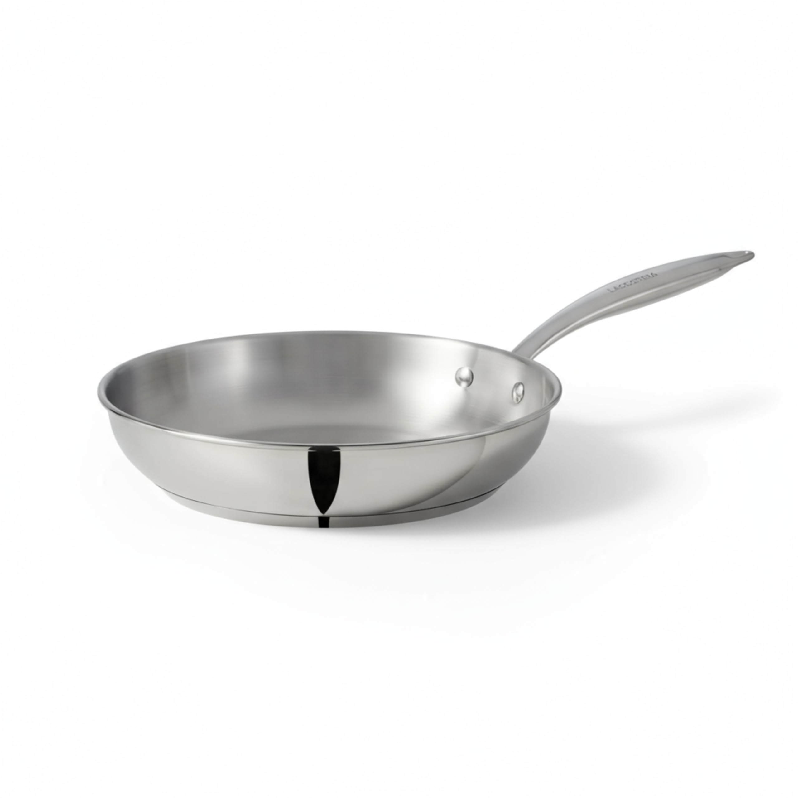 Lagostina 26cm Stainless Steel Skillet, Silver - Heavy Gauge 18/10
