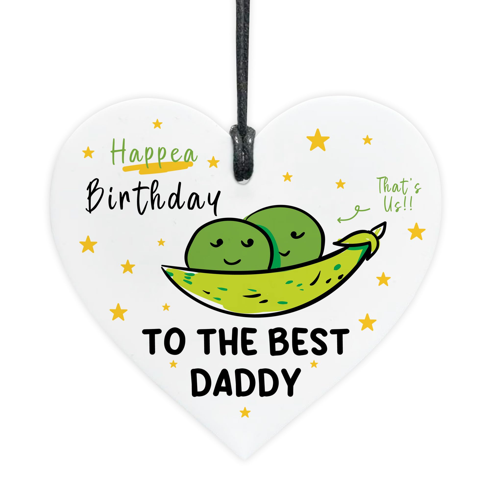 Red Ocean Birthday Gift For Daddy Happea Birthday To The Best Daddy Funny Gift For Him Acrylic Heart Dad Gifts From Daughter Son Keepsake
