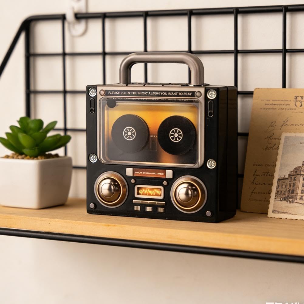 Set di 10 magneti da frigorifero con musica retrò, dischi in vinile con 128 MB NFC, decorazione divertente per la casa per gli amanti della musica