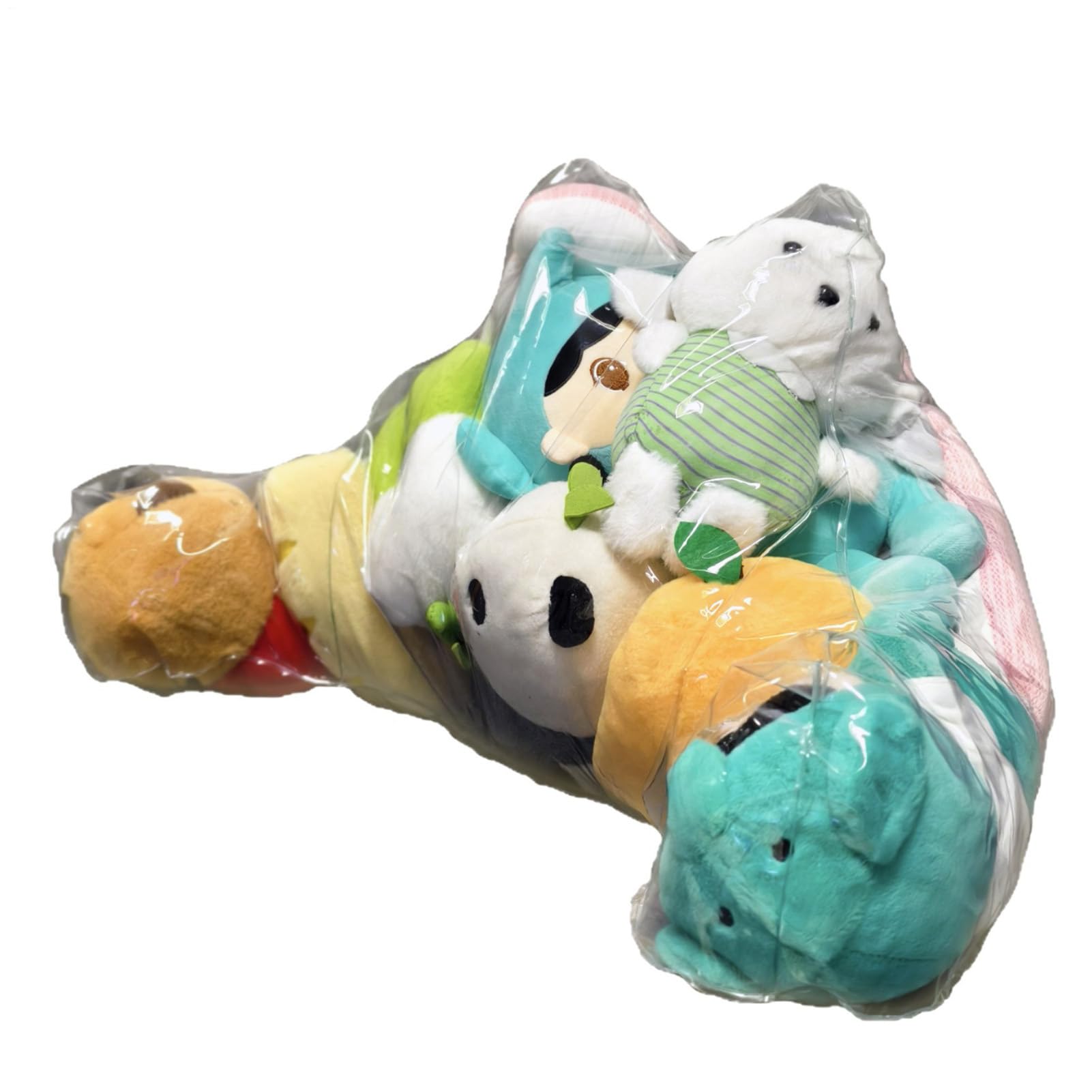 Silla almacenamiento peluches, organizador transparente impermeable y puf de juguetes 30L