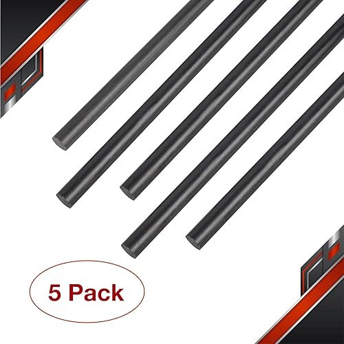 Miniatura 2 de 300MMX 1.0MM 1.5MM 2.0MM 2.5MM 3.0MM 4.0MM 5.0MM 6.0MM 7.0MM 8.0MM 9.0MM 10.0MM 5 PCS Varilla de fibra de carbono para RC Airplane DIY Craft 0.315