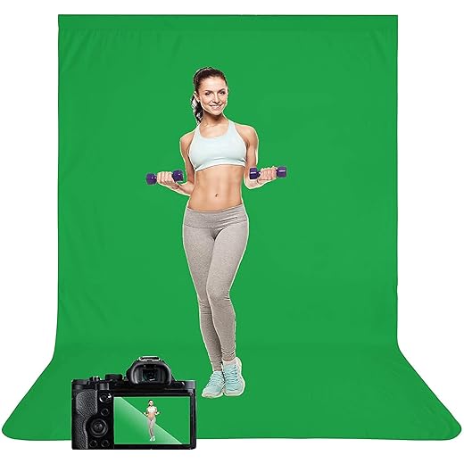 HIFFIN 6x9Ft Green Screen Backdrop