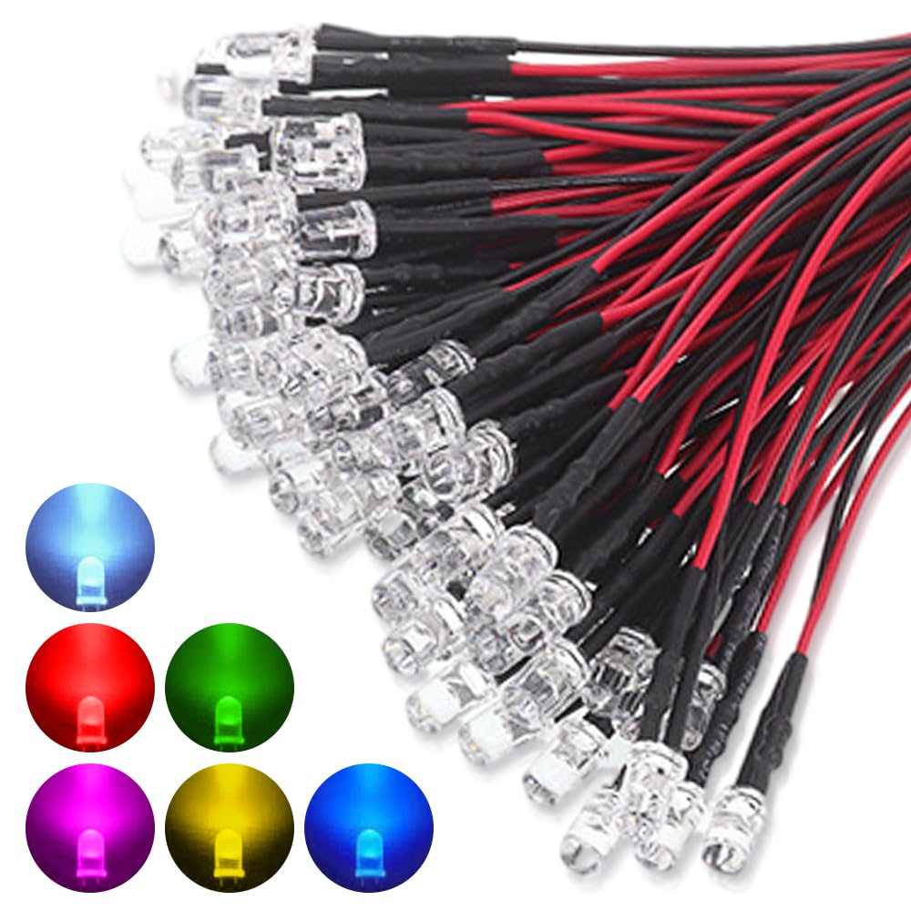 100 Stück Montageringe Für 3mm LEDs – Schwarzer Kunststoff, Bohrung 4,4 Mm, Klebefreie Befestigung