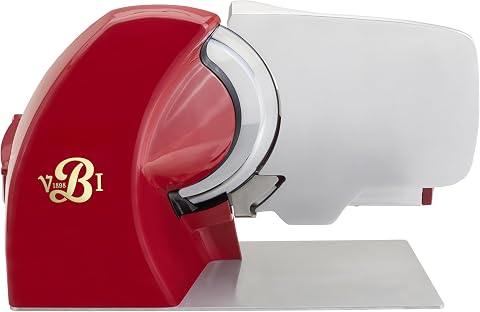 Home Line Plus 250 Food Slicer, 10-inch Chrome Steel Blade, Adjustable Thickness