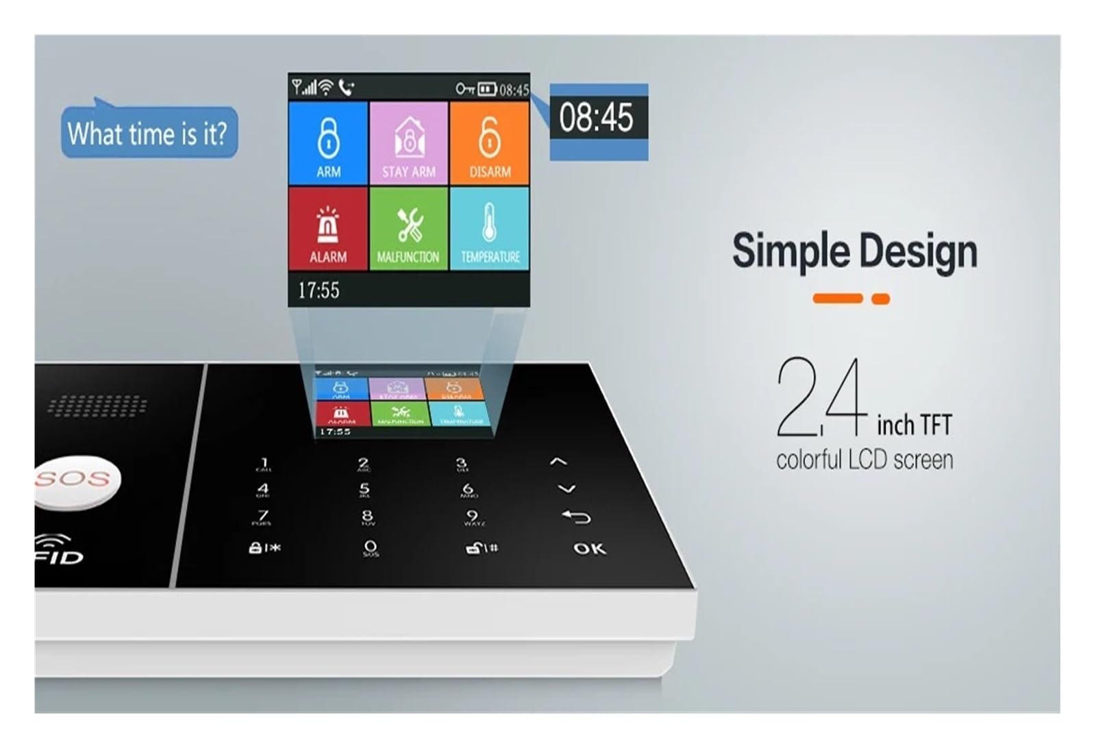 Di Allarme Sicuro For Wi-Fi For Uso Domestico Kit Antifurto Securiti Senza Fili Tuya Smart Home APP Sistema Di Allarme Completo(G)