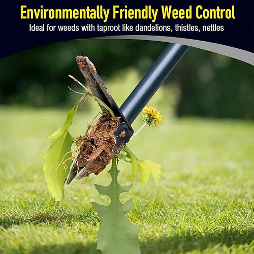 Miniatura 7 de Colwelt Desmalezadora de pie y extractor de malezas, herramienta de extracción de malezas de pie con pedal de pie, desmalezadora manual de paso y
