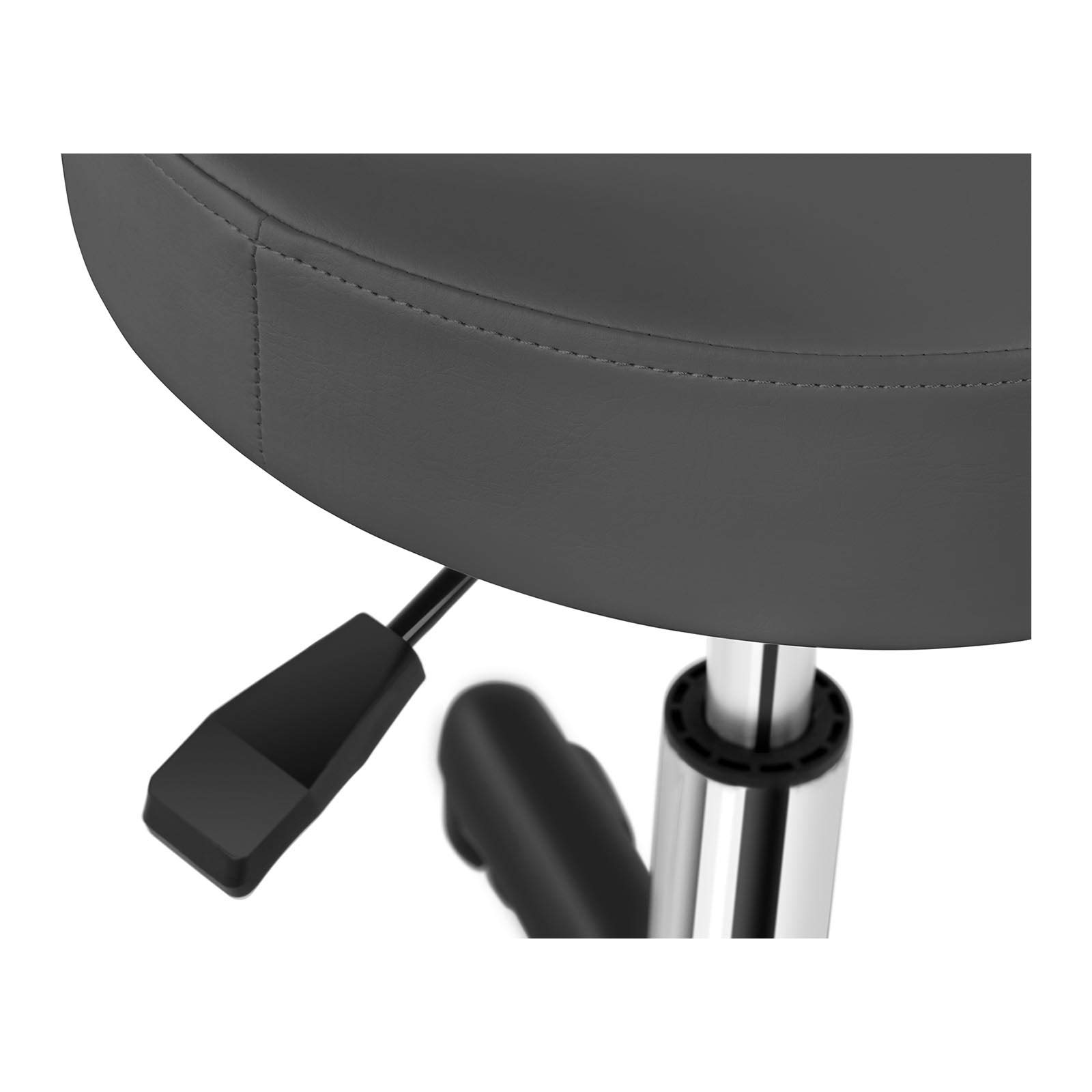 Physa Rollhocker Arbeitshocker mit Rollen Drehhocker Aversa Grey (grau, höhenverstellbar, max. 150 kg)
