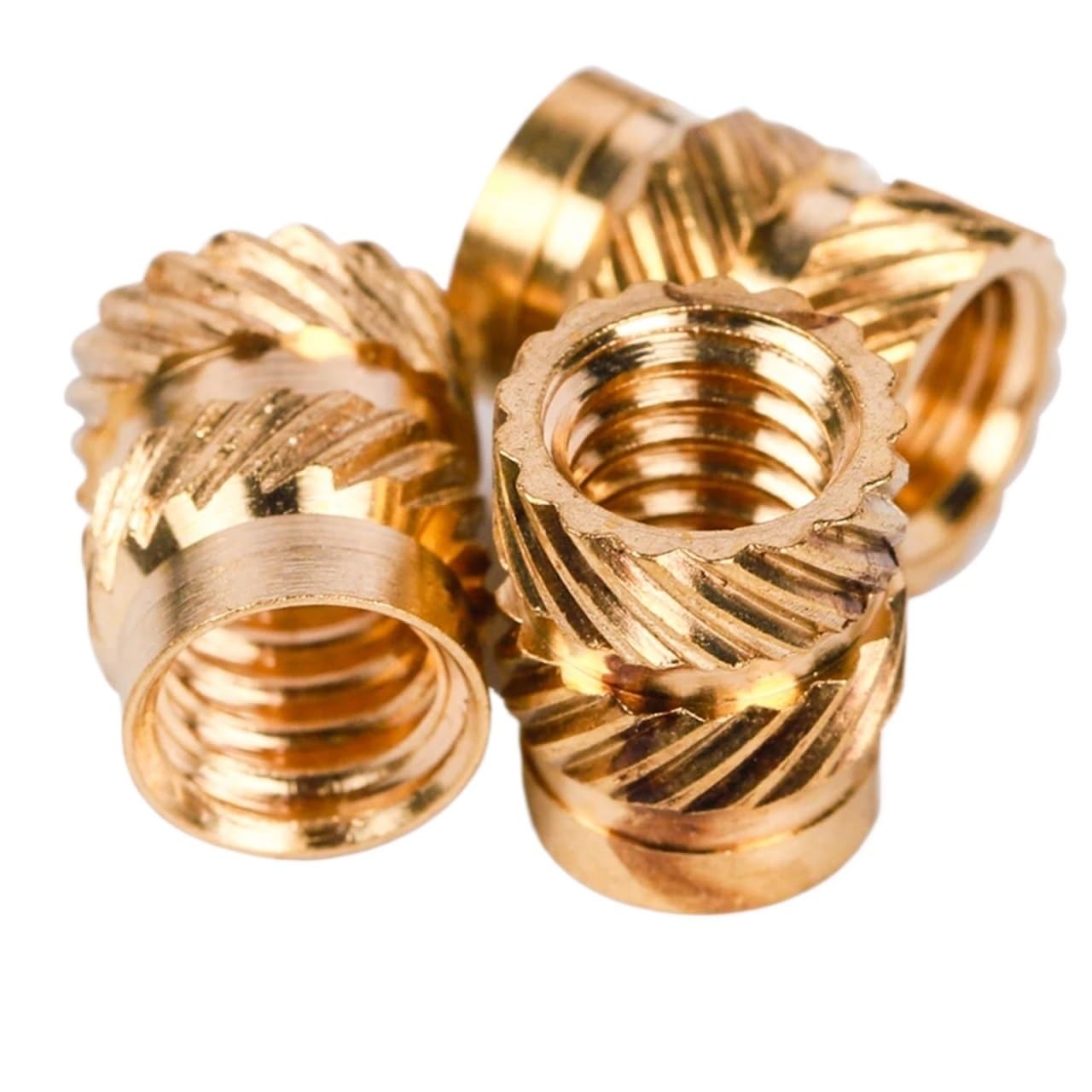 Inserts filetés en laiton, écrous moletés, écrous moletés en laiton for l'impression 3D, filetages M1 à M8(Length 7mm,M3(OD 4.5mm)40pcs)