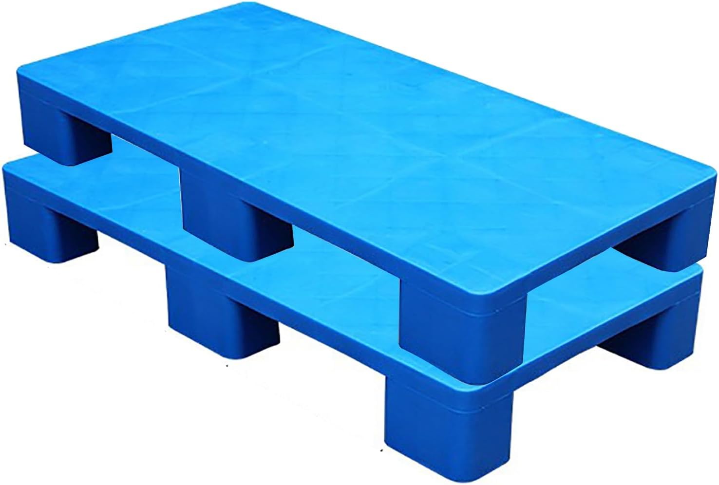 2 PCS Plastic Pallet, Outside Floor Pallets, Waterproof Storage Pad, Lightweight Wear Resistant Pallet for Cartons, Basement, Supermarket(100x50x13cm/39x19x5in)