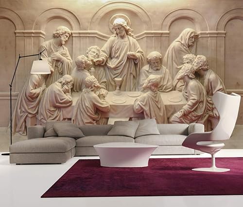 Miniatura 5 de Murwall 3D Look Sculpture Wallpaper Ancient Cement Art Wall Mural