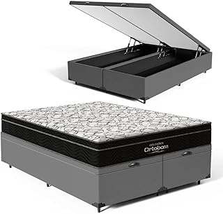 Cama box baú com colchão de espuma d45 ortobom airtech ortopillow 1