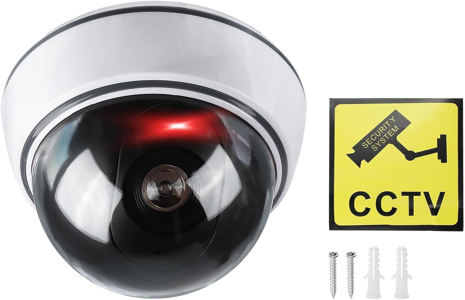 Simulated Fake Surveillances Camera Realistic Easy Installation None Wiring Required for Home Business Apartment Security Simulated CCTV Monitor