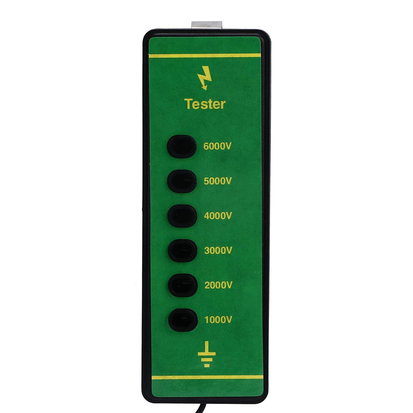 Electric Fence Voltage Tester, Portable Fence Voltage Tester with 6 Indicator Light Maximum 6000V for Farms and Livestock Enclosures