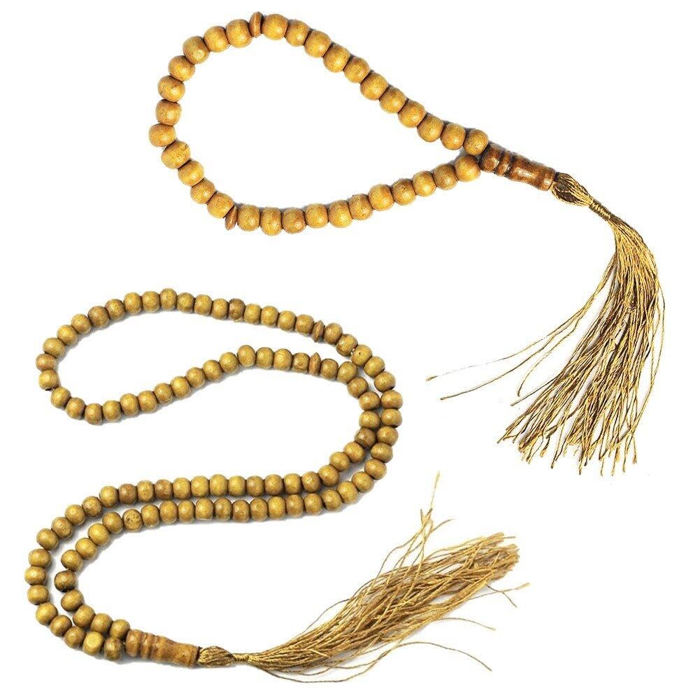 Sanfly Brown Wood Tasbih Prayer Beads 33/99 Muslim Rosary Beads Islamic Handheld Prayer Beads Muslim Rosary Beads Bracelet With Tassel