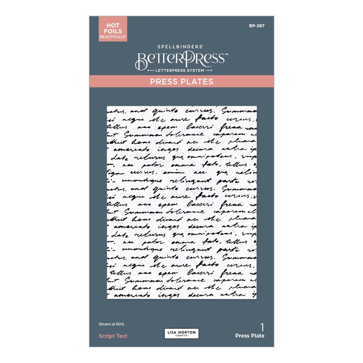 Spellbinders Script Text BetterPress Teller aus der Wildflowers Kollektion von Lisa Horton