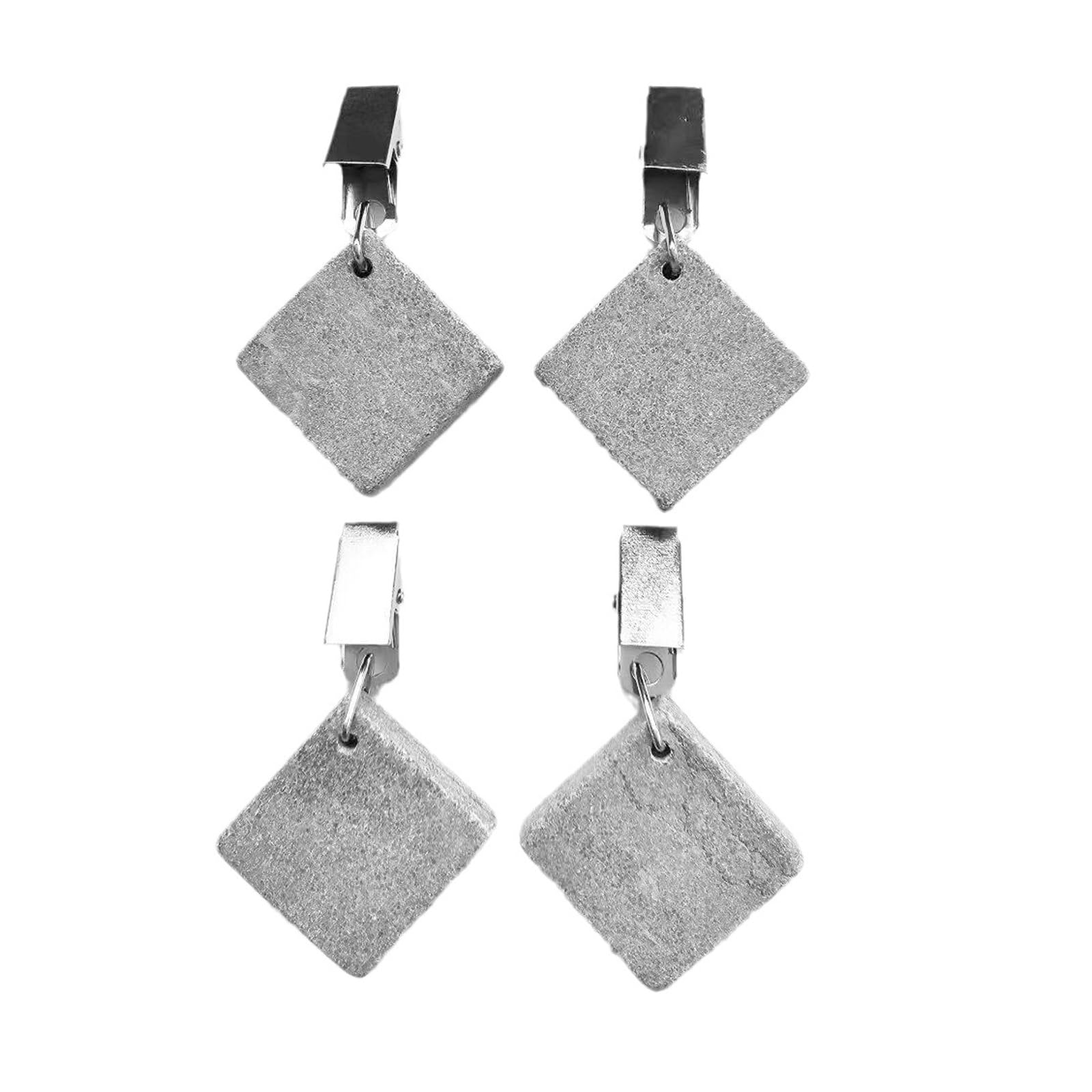 Whoasyst Tablecloth Weights with Metal Clips Kits Tablecloth Pendant Stone Tablecloths Weights Heavy Marble Tablecloths Hangers for Picnic Tables Table Cover Outdoor
