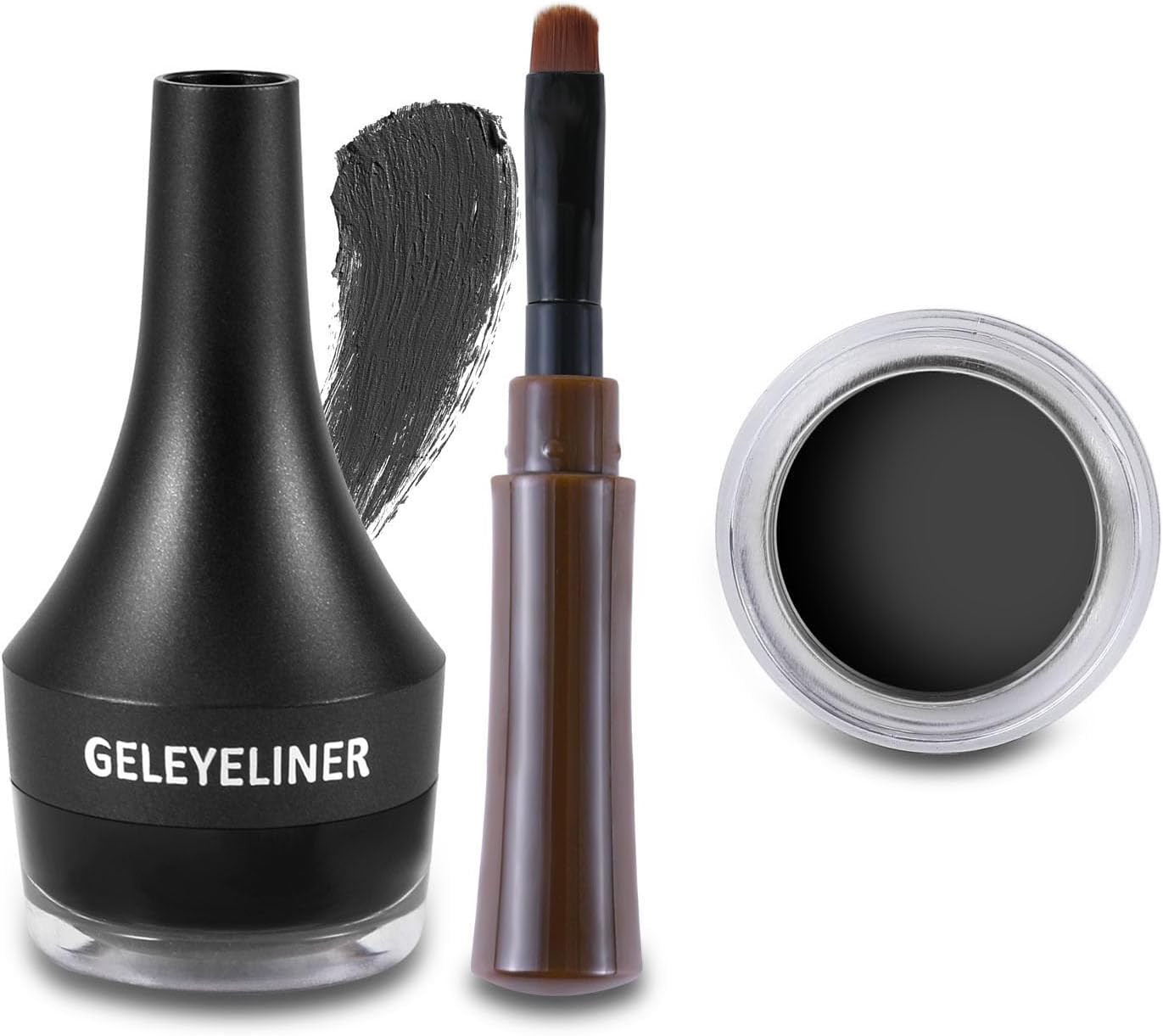 Boobeen Waterproof Gel Eyeliner Smudge-proof Eye Liner Gel Makeup Set High Pigment Easy to Apply Long-lasting For All Day