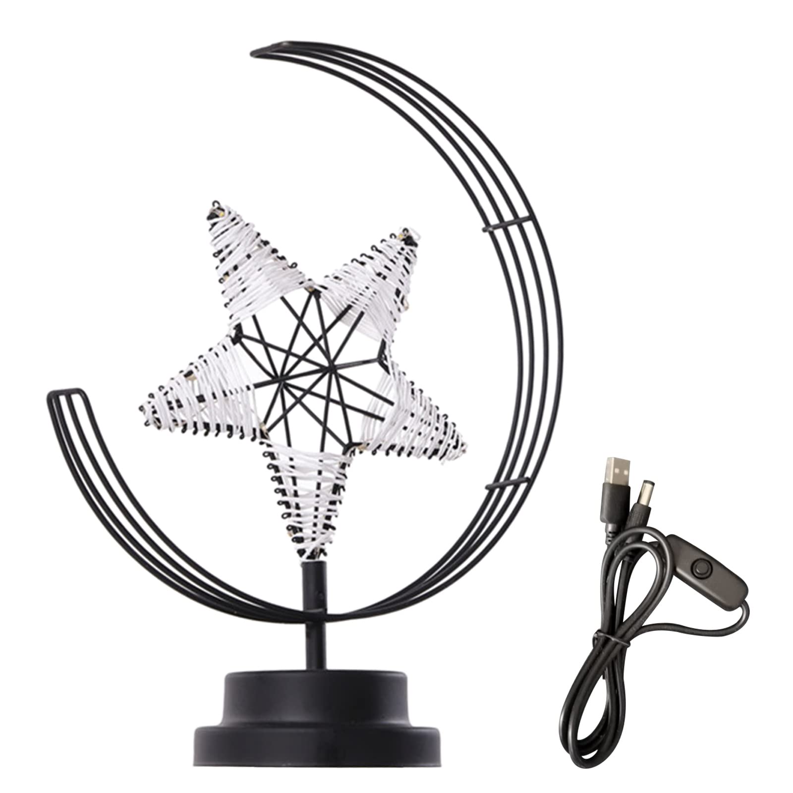 MHADBKH Metal Eid Led Light Star Decorative Glowing Light Supplies for Wedding Birthday Festival Party Decoration Metal Led