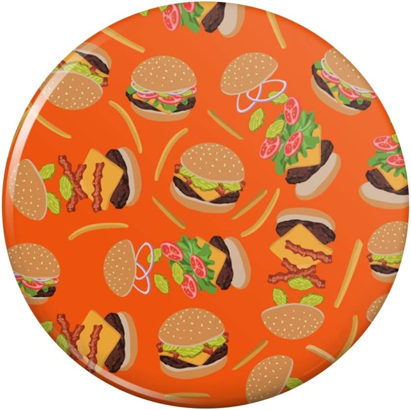 Amazon.com: Hamburger Cheeseburger Pattern with Fries and Bacon Kitchen ...