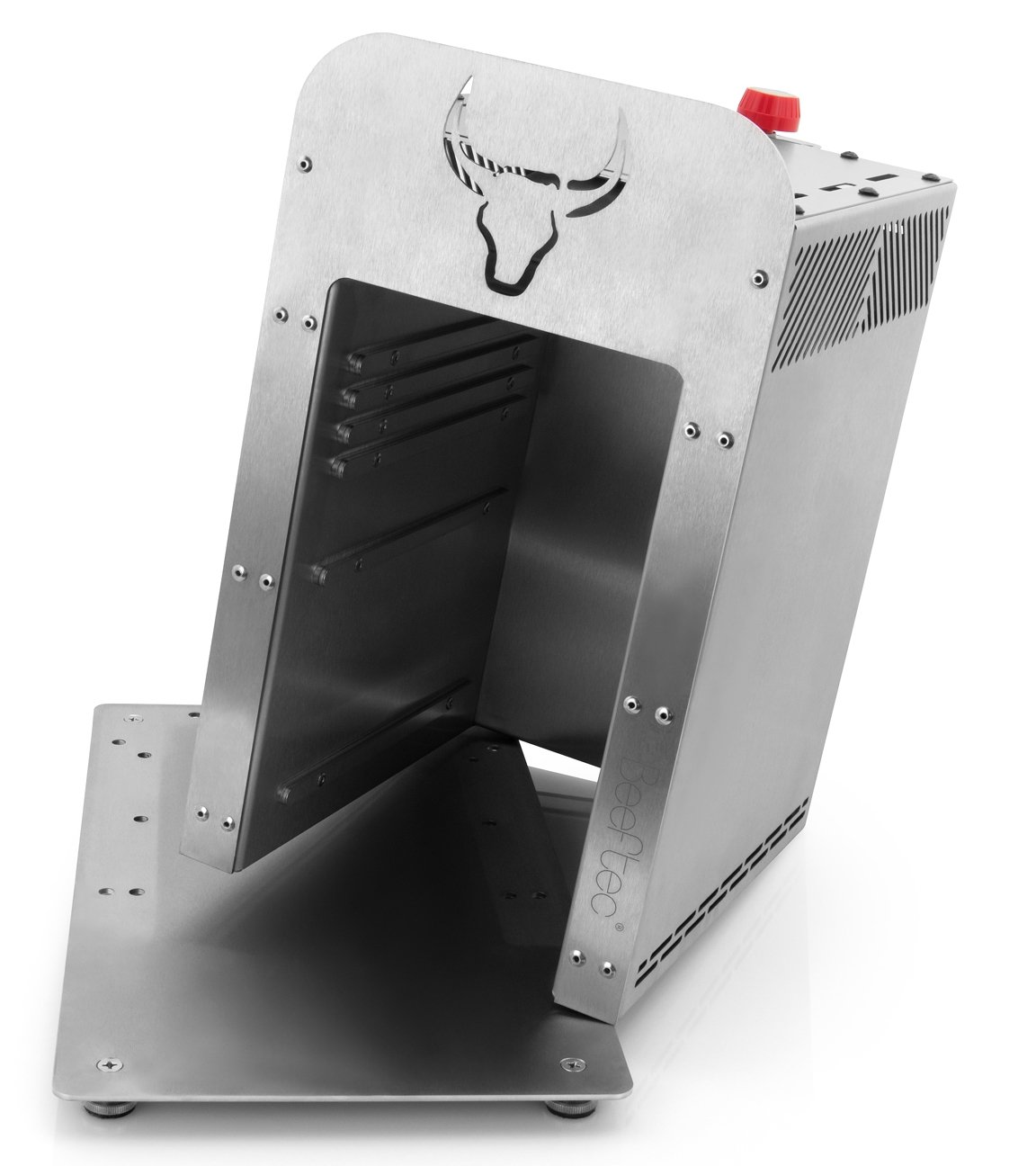 Original Beeftec Hotbox | Made in Germany | über 800 Grad Oberhitze-Gasgrill aus Edelstahl | inkl. Grillrost, Grillhandschuhe, Gastroschale u.v.m.