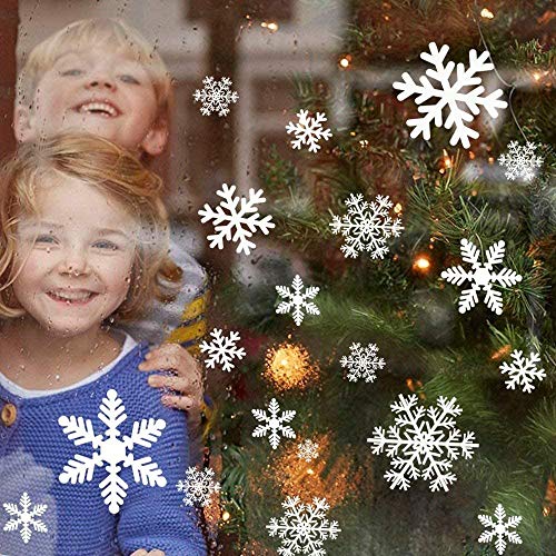 Hengliwang-Christmas-Snowflake-Stickers-108Pcs-Reusable-Christmas-Window-Stickers-Static-Self-Clings-PVC-Snowflakes-Window-Clings-for-Thanksgiving-Xmas-Winter-Decorations-Party-Supplies-Ornaments